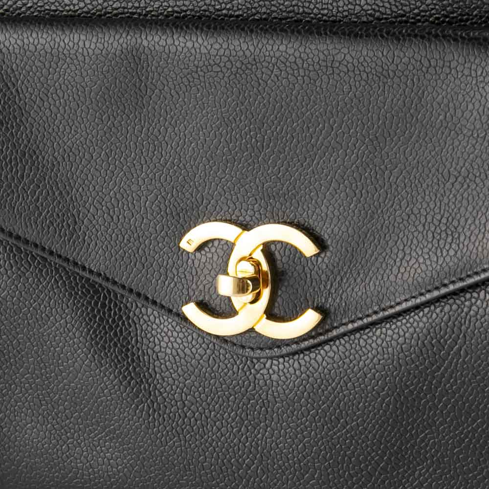 【ヴィンテージ・中古】シャネル CHANEL キャビアスキン フラップ ココマーク金具チェーントートバッグ【FITHOUSE ONLINE SHOP】