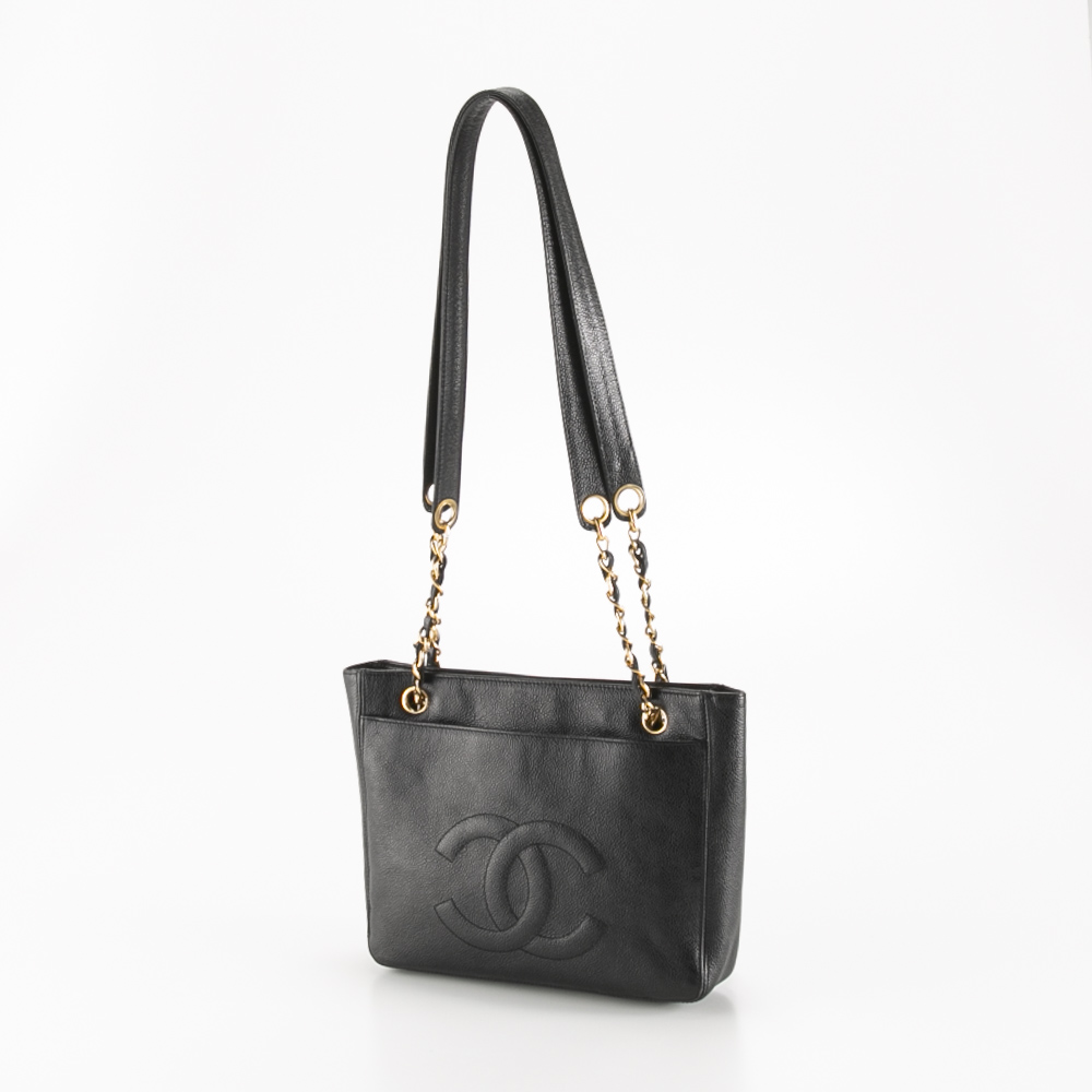 【ヴィンテージ・中古】シャネル CHANEL キャビアスキン フラップ チェーントートバッグ【FITHOUSE ONLINE SHOP】