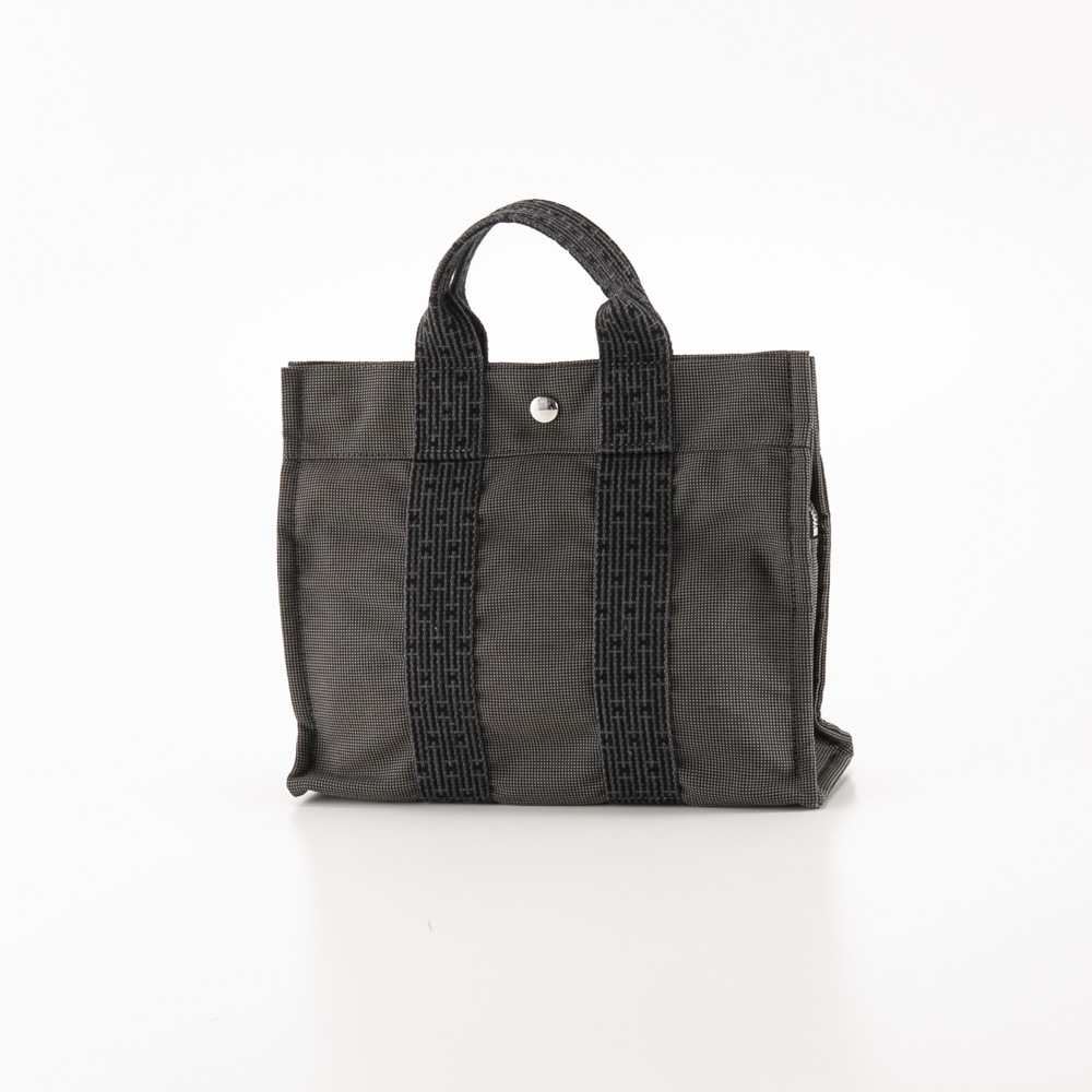 HERMES ダークグレー トートバッグ
