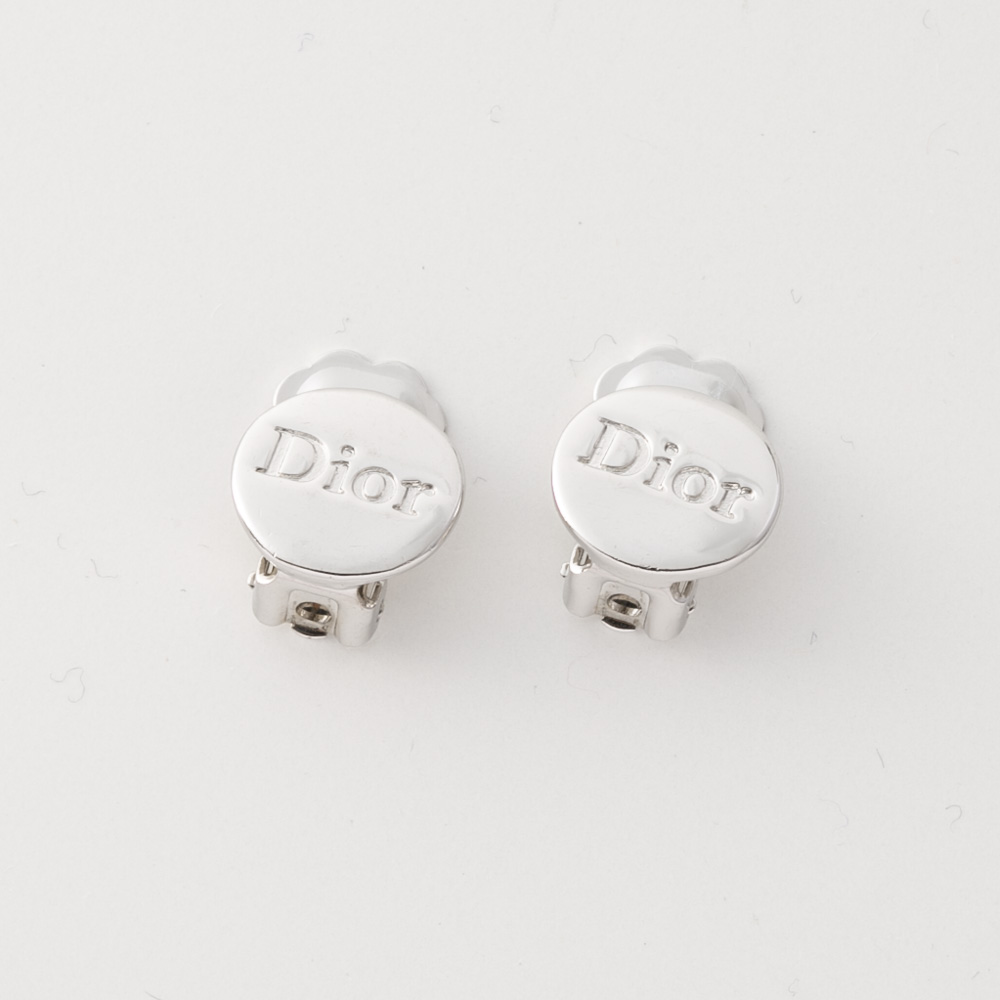 ヴィンテージ・中古】ディオール DIOR 丸プレートイヤリング