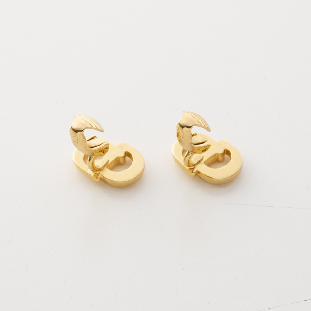 【ヴィンテージ・中古】ディオール DIOR 立体CDロゴイヤリング【FITHOUSE ONLINE SHOP】