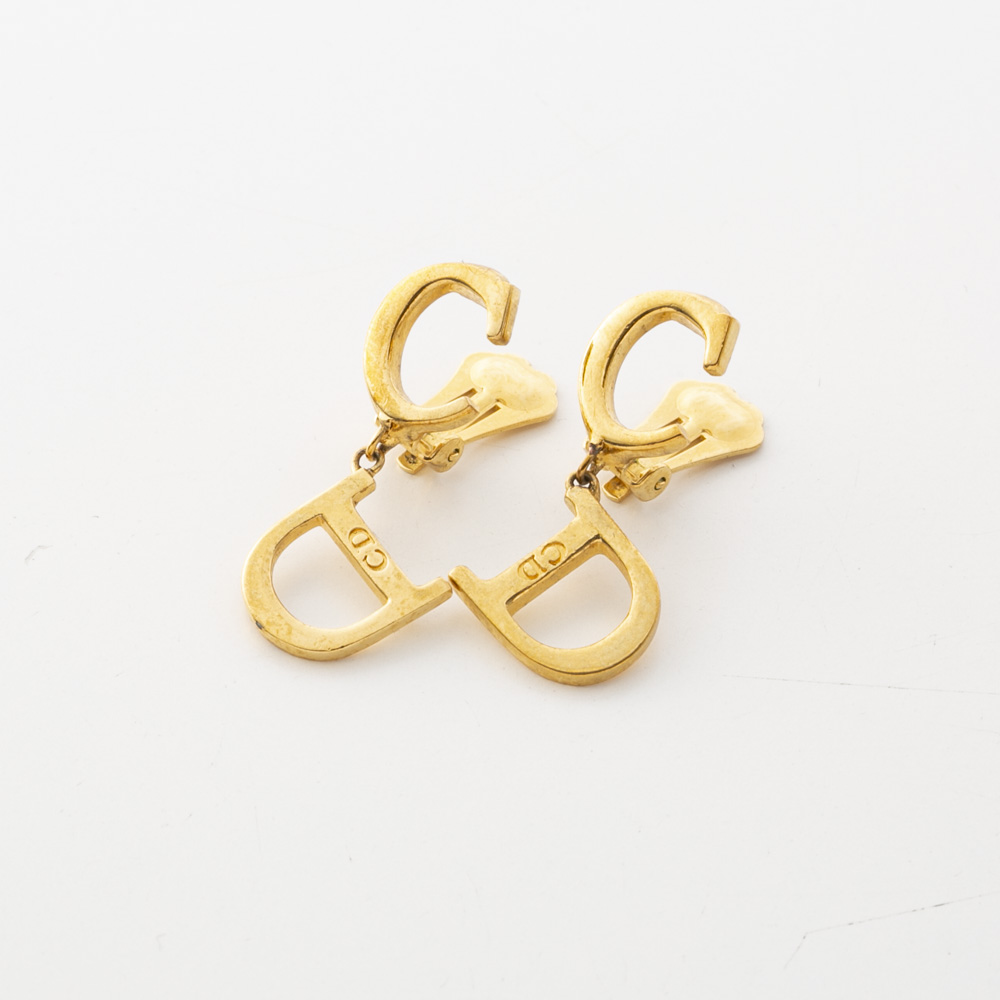 【ヴィンテージ・中古】ディオール DIOR CDロゴイヤリング【FITHOUSE ONLINE SHOP】