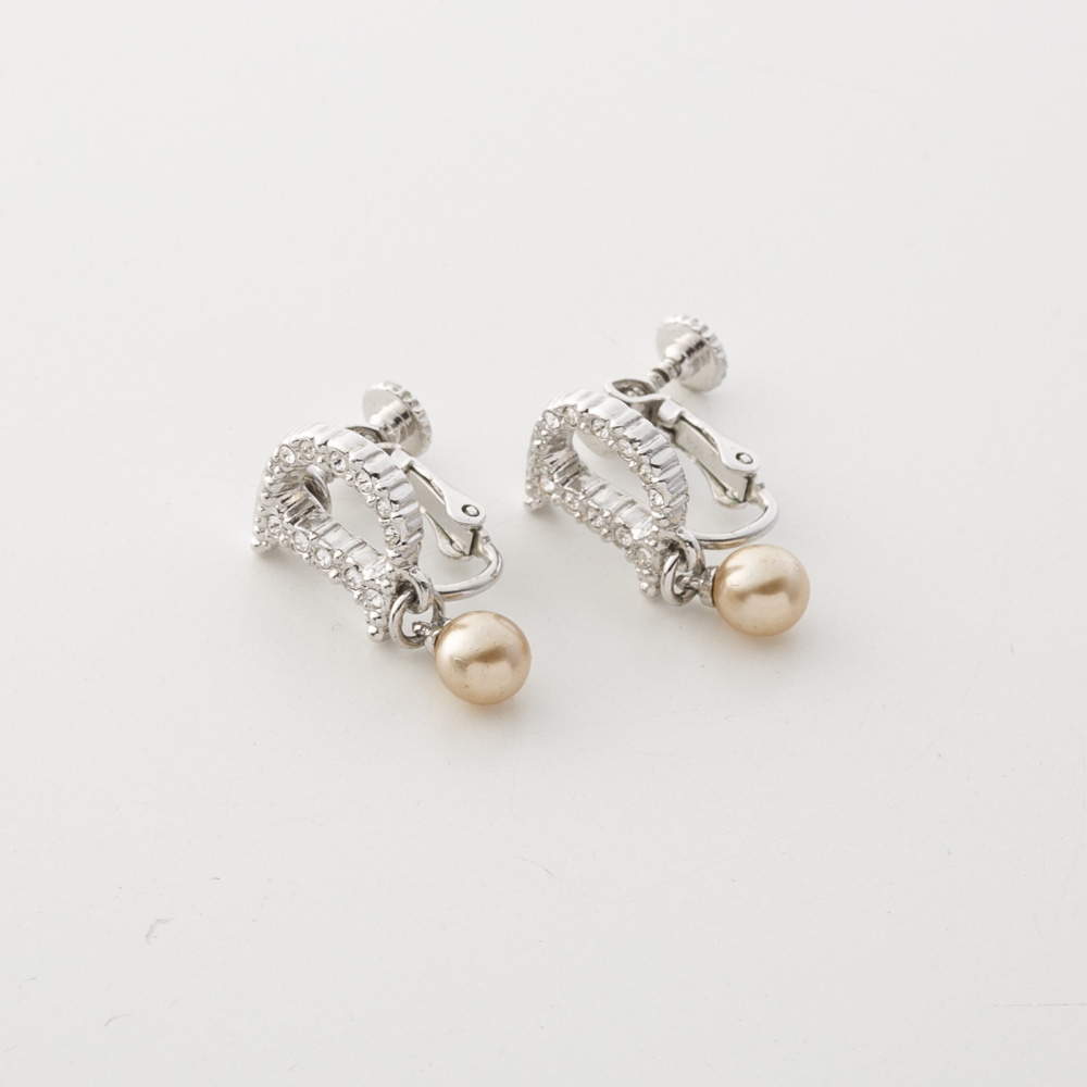 【ヴィンテージ・中古】ディオール DIOR Dパールイヤリング【FITHOUSE ONLINE SHOP】