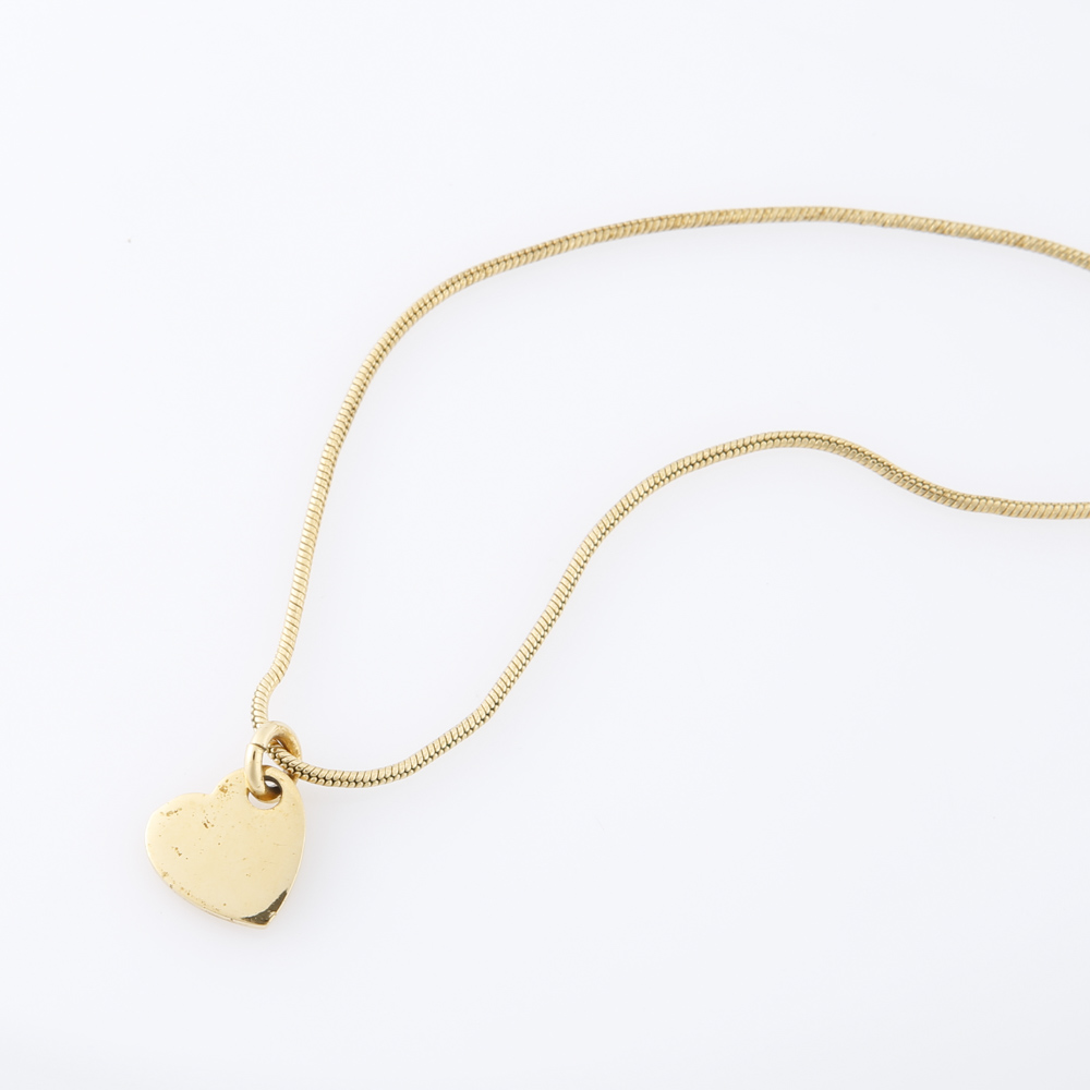 Dior ディオールネックレスピンク×ゴールドハートチャーム