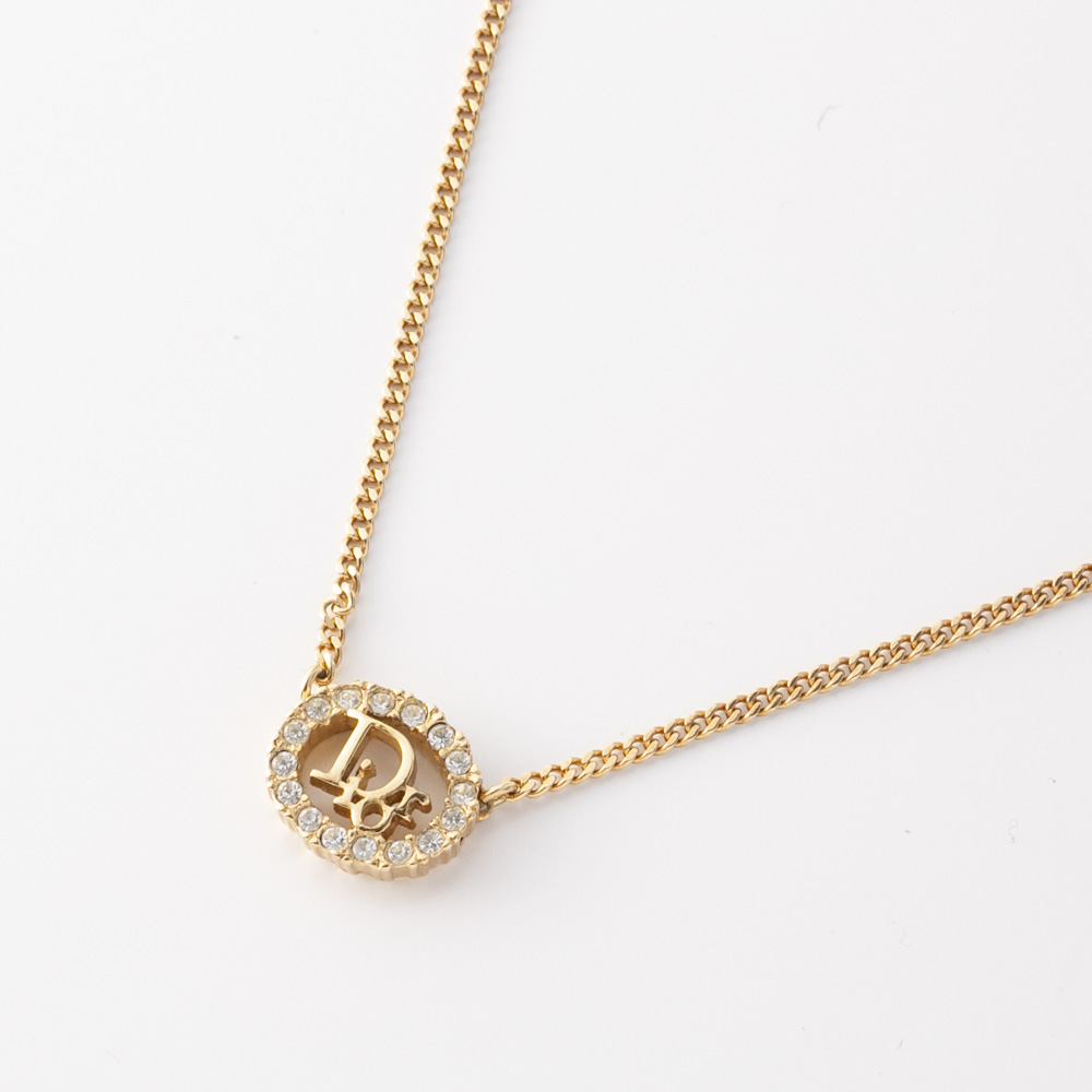 【ヴィンテージ・中古】ディオール DIOR サ－クルラインストーンネックレス【FITHOUSE ONLINE SHOP】
