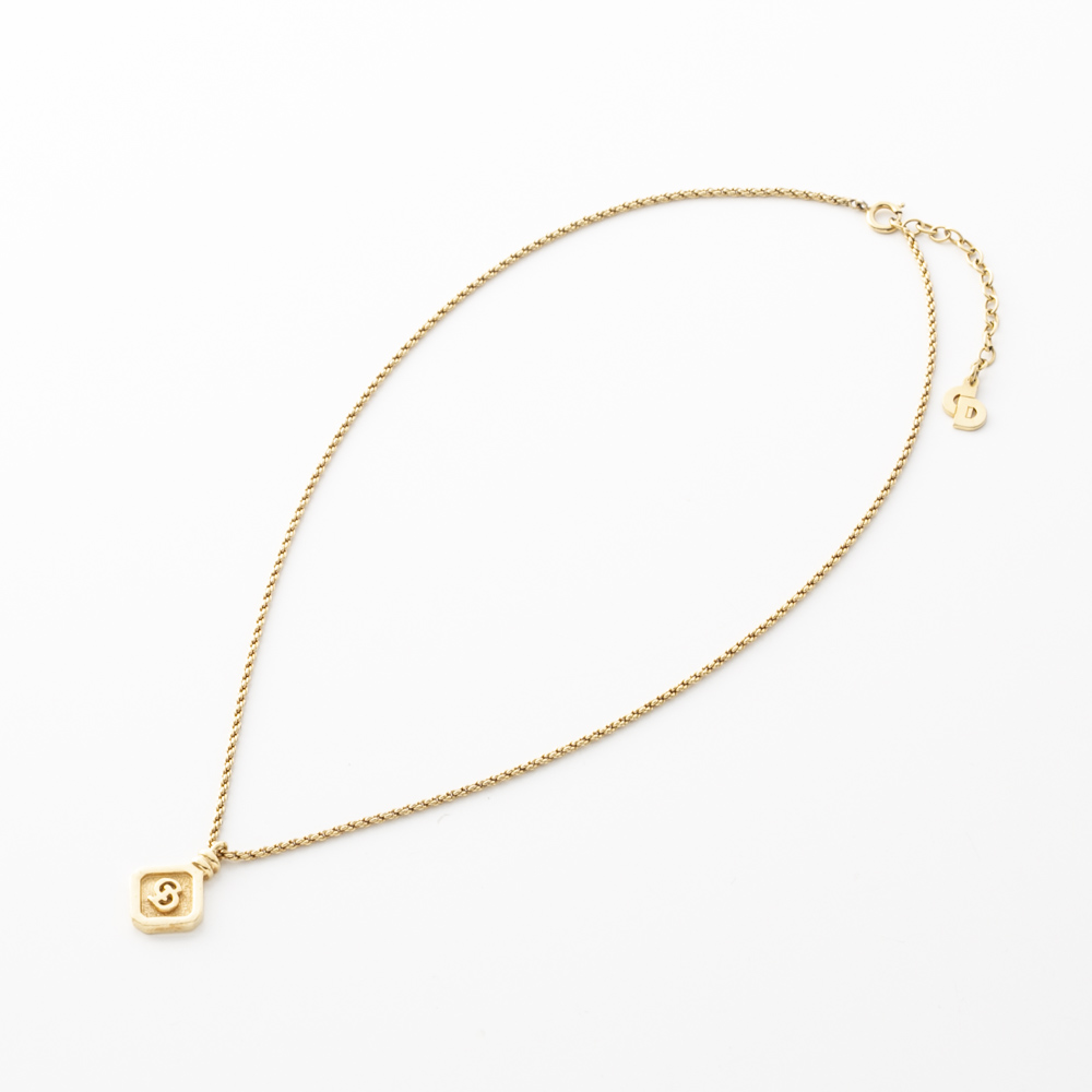 【ヴィンテージ・中古】ディオール DIOR スクエアCDロゴネックレス【FITHOUSE ONLINE SHOP】