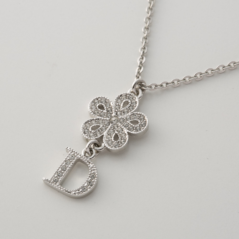 【ヴィンテージ・中古】ディオール DIOR ラインストーンフラワーDネックレス【FITHOUSE ONLINE SHOP】