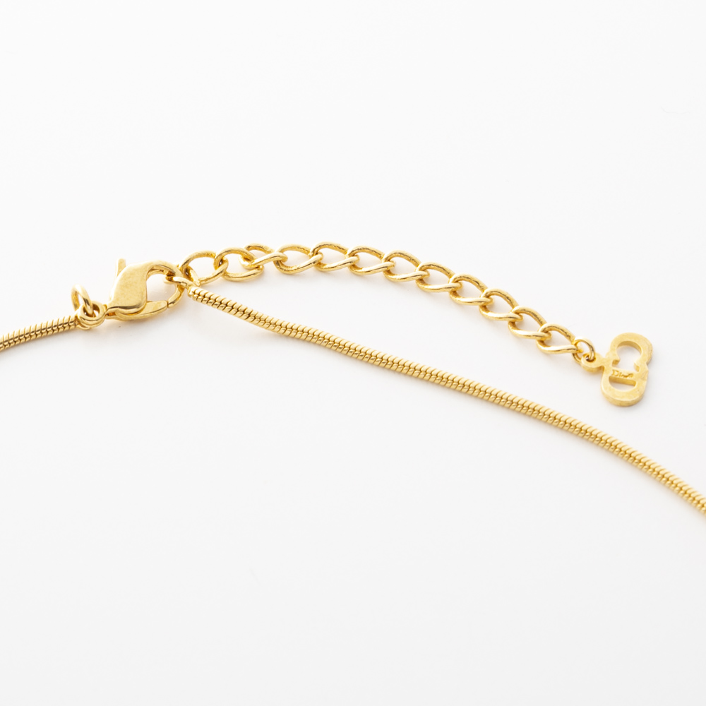 【ヴィンテージ・中古】ディオール DIOR ロゴプレートネックレス【FITHOUSE ONLINE SHOP】