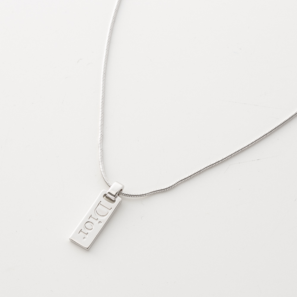 【ヴィンテージ・中古】ディオール DIOR ロゴプレートネックレス【FITHOUSE ONLINE SHOP】