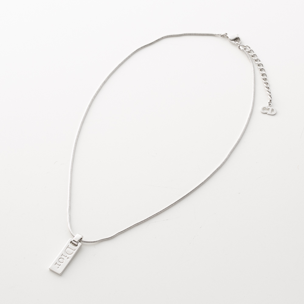 【ヴィンテージ・中古】ディオール DIOR ロゴプレートネックレス【FITHOUSE ONLINE SHOP】