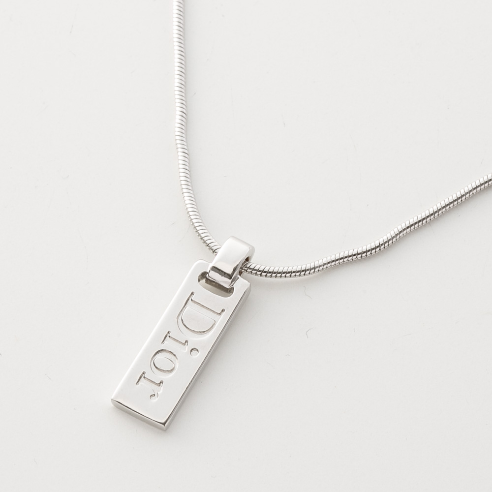 【ヴィンテージ・中古】ディオール DIOR ロゴプレートネックレス【FITHOUSE ONLINE SHOP】