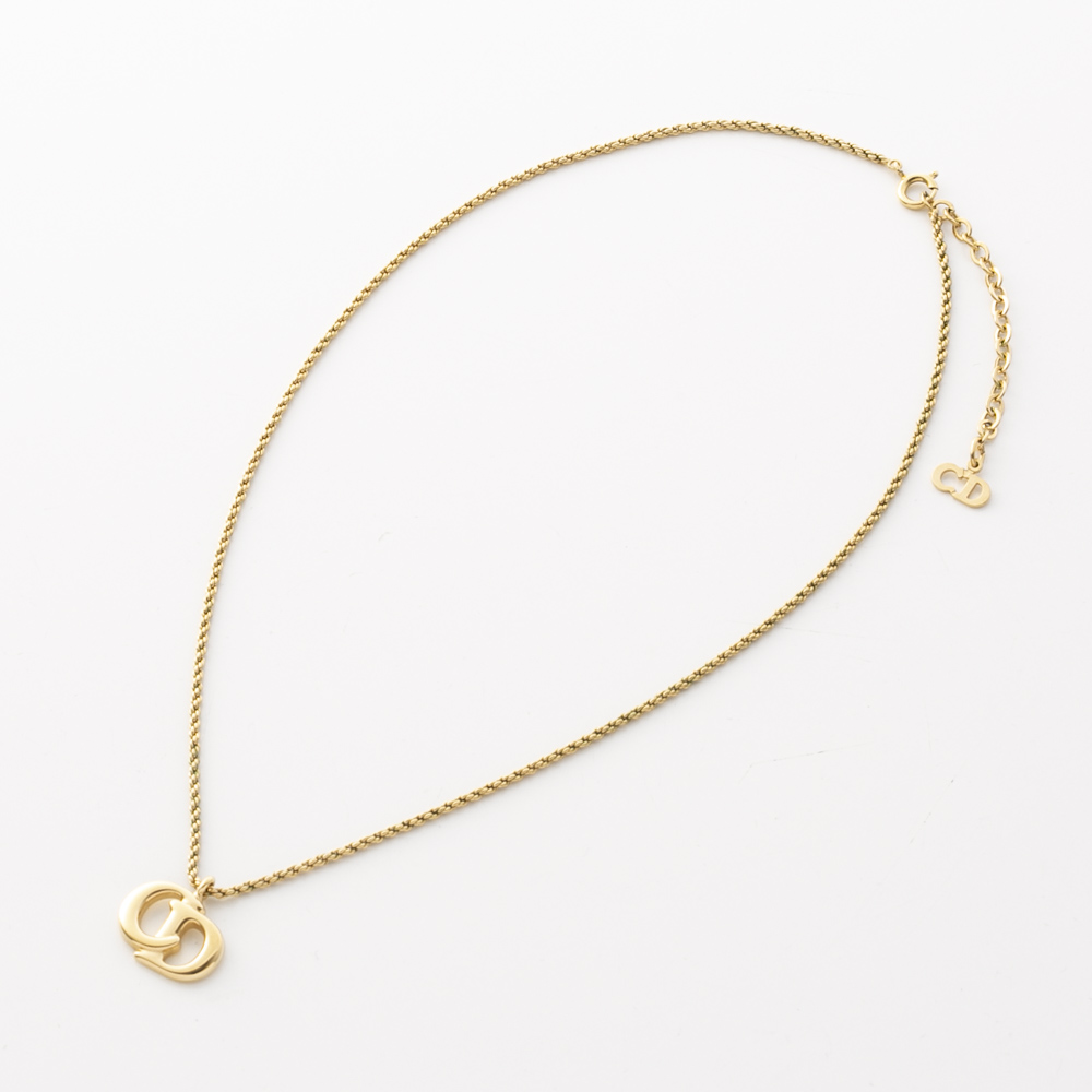 【ヴィンテージ・中古】ディオール DIOR 立体CDロゴ太チェーンネックレス【FITHOUSE ONLINE SHOP】