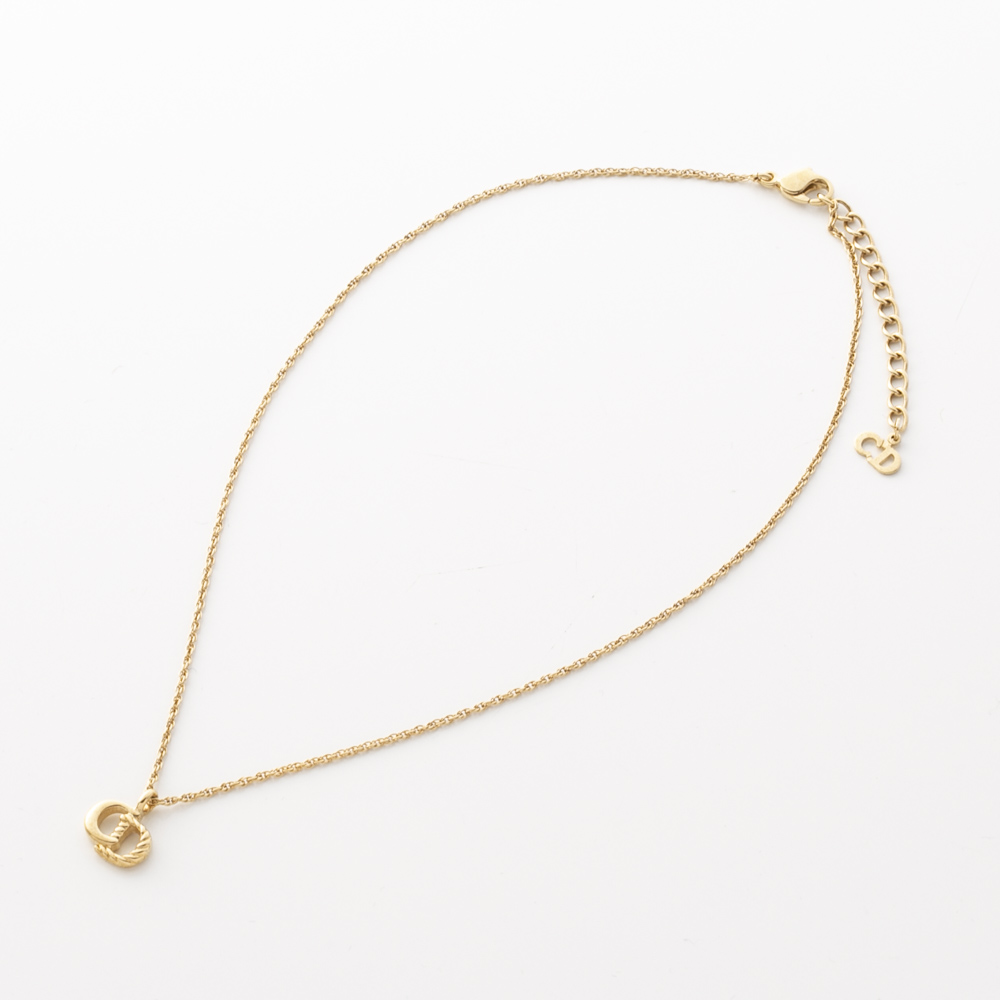 【ヴィンテージ・中古】ディオール DIOR 立体CDロープロゴネックレス【FITHOUSE ONLINE SHOP】