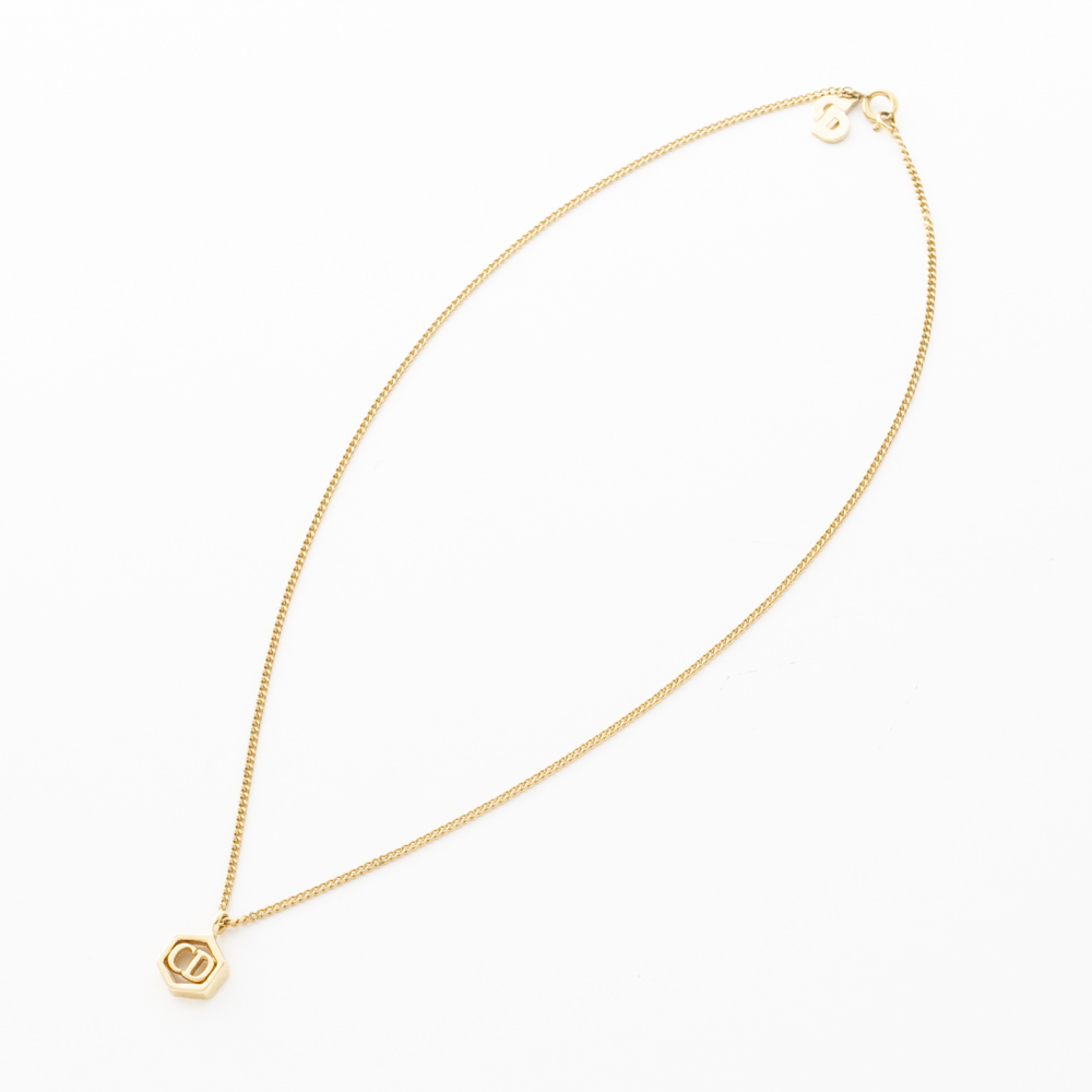 【ヴィンテージ・中古】ディオール DIOR 六角形 CDロゴネックレス【FITHOUSE ONLINE SHOP】