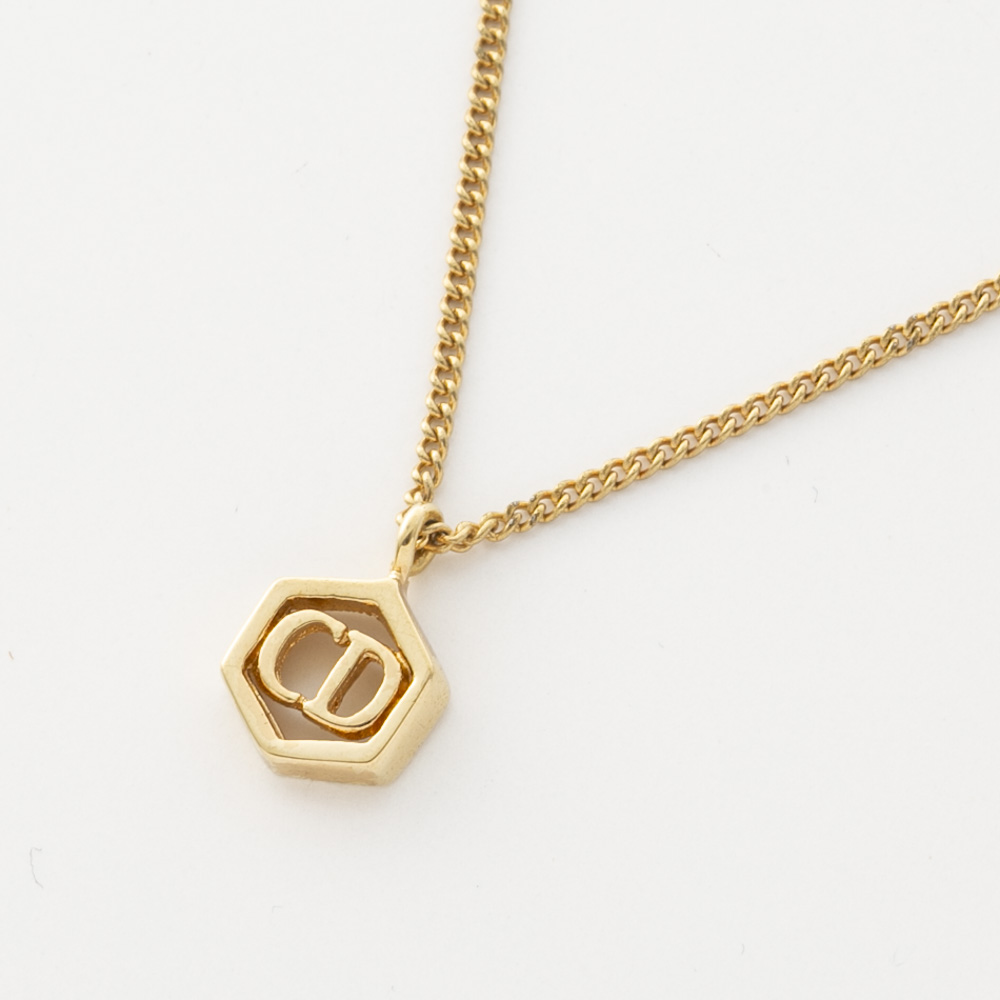 【ヴィンテージ・中古】ディオール DIOR 六角形 CDロゴネックレス【FITHOUSE ONLINE SHOP】