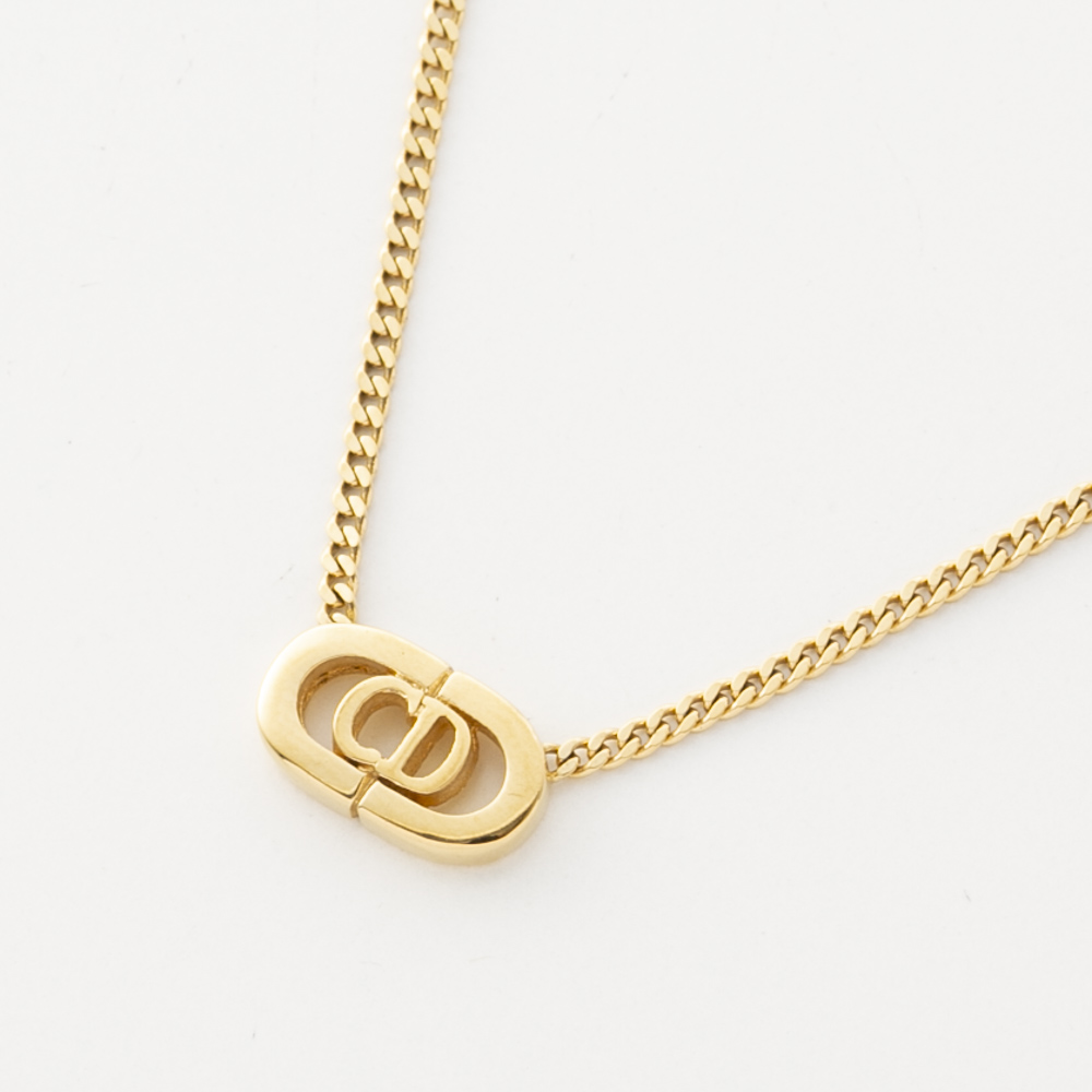 【ヴィンテージ・中古】ディオール DIOR 楕円 CDロゴネックレス【FITHOUSE ONLINE SHOP】