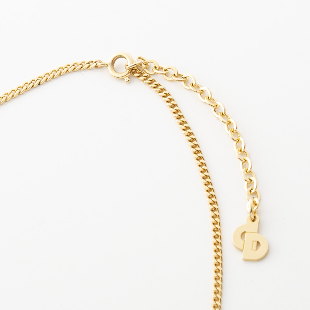【ヴィンテージ・中古】ディオール DIOR スクエアラインストーンCDネックレス【FITHOUSE ONLINE SHOP】