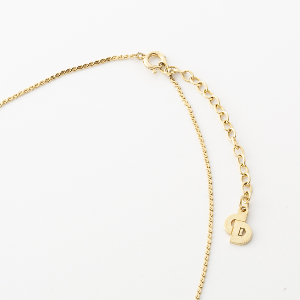 【ヴィンテージ・中古】ディオール DIOR 立体CDロゴ細チェーンネックレス【FITHOUSE ONLINE SHOP】