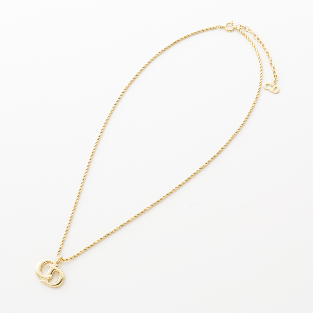 【ヴィンテージ・中古】ディオール DIOR 立体CDロゴ太チェーンネックレス【FITHOUSE ONLINE SHOP】