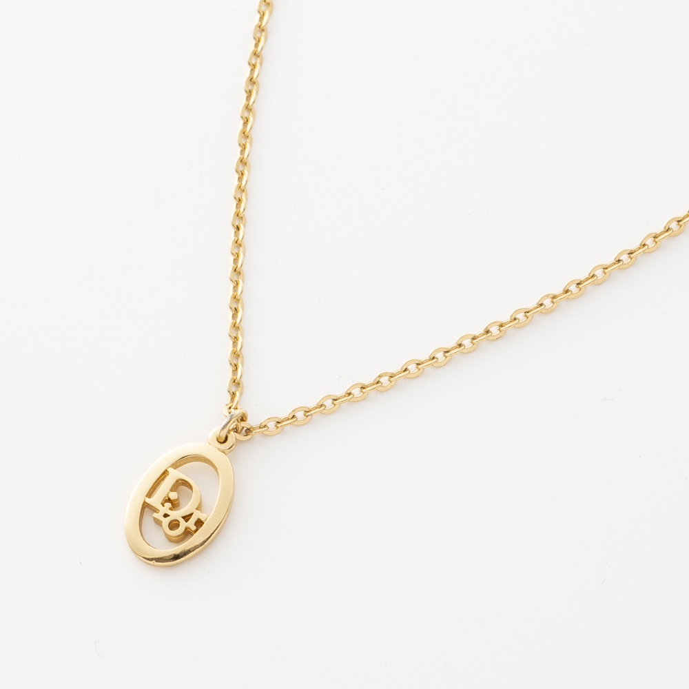 【ヴィンテージ・中古】ディオール DIOR オーバルロゴネックレス【FITHOUSE ONLINE SHOP】