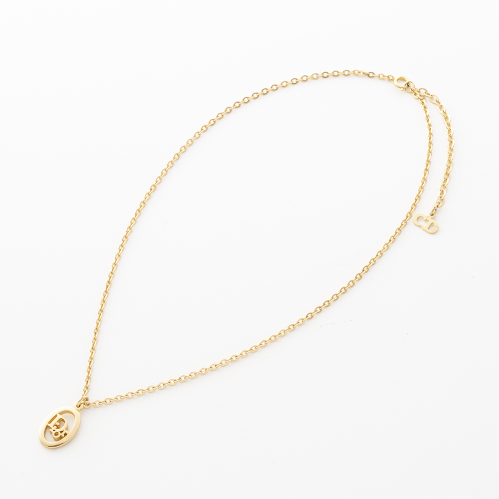【ヴィンテージ・中古】ディオール DIOR オーバルロゴネックレス【FITHOUSE ONLINE SHOP】