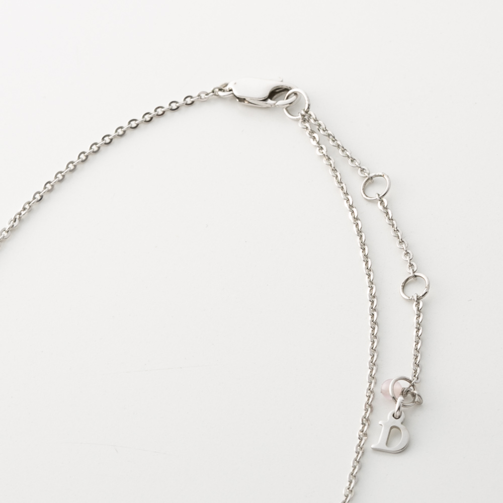 【ヴィンテージ・中古】ディオール DIOR ハートロゴピンクストーンネックレス【FITHOUSE ONLINE SHOP】