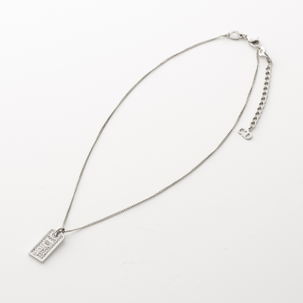 【ヴィンテージ・中古】ディオール DIOR ラインストーンプレートネックレス【FITHOUSE ONLINE SHOP】