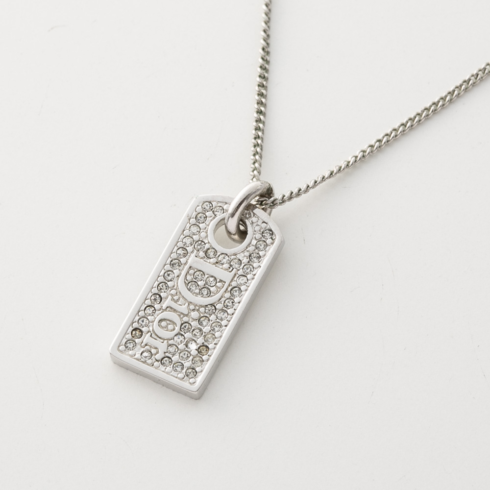 【ヴィンテージ・中古】ディオール DIOR ラインストーンプレートネックレス【FITHOUSE ONLINE SHOP】