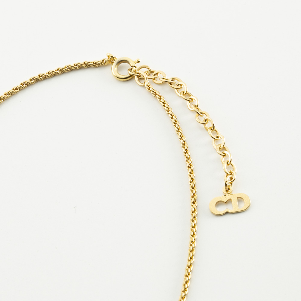 【ヴィンテージ・中古】ディオール DIOR CDオーバルラインストーンネックレス【FITHOUSE ONLINE SHOP】