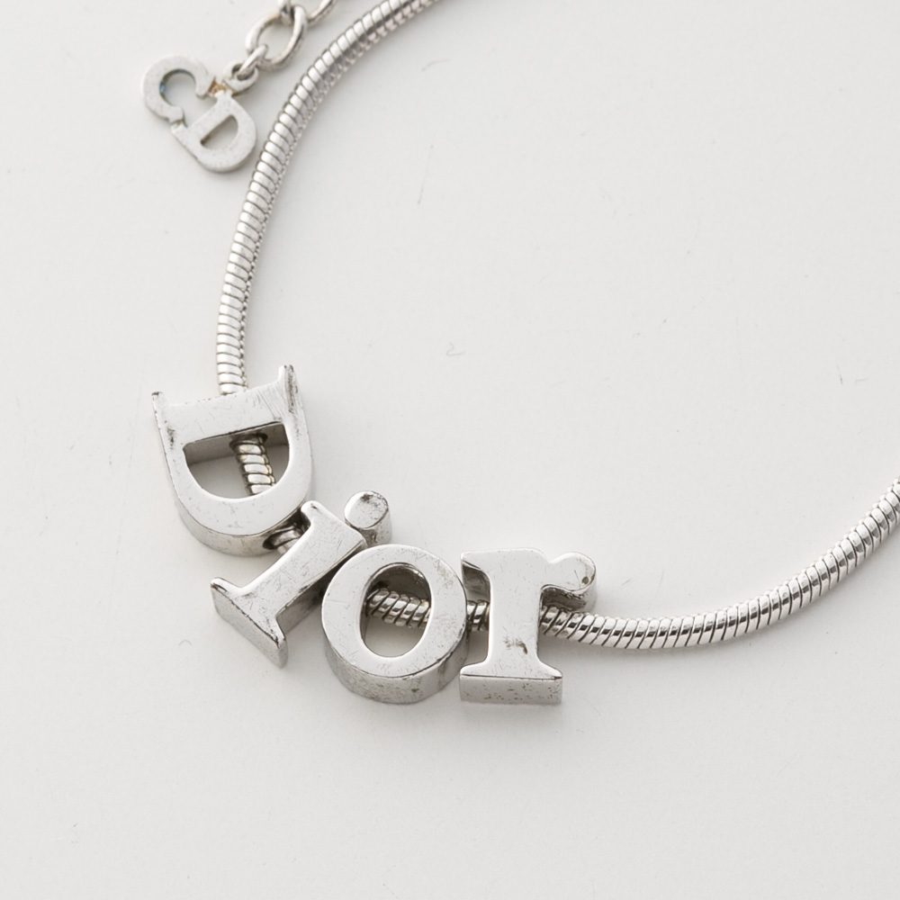 【ヴィンテージ・中古】ディオール DIOR ロゴブロックブレスレット【FITHOUSE ONLINE SHOP】