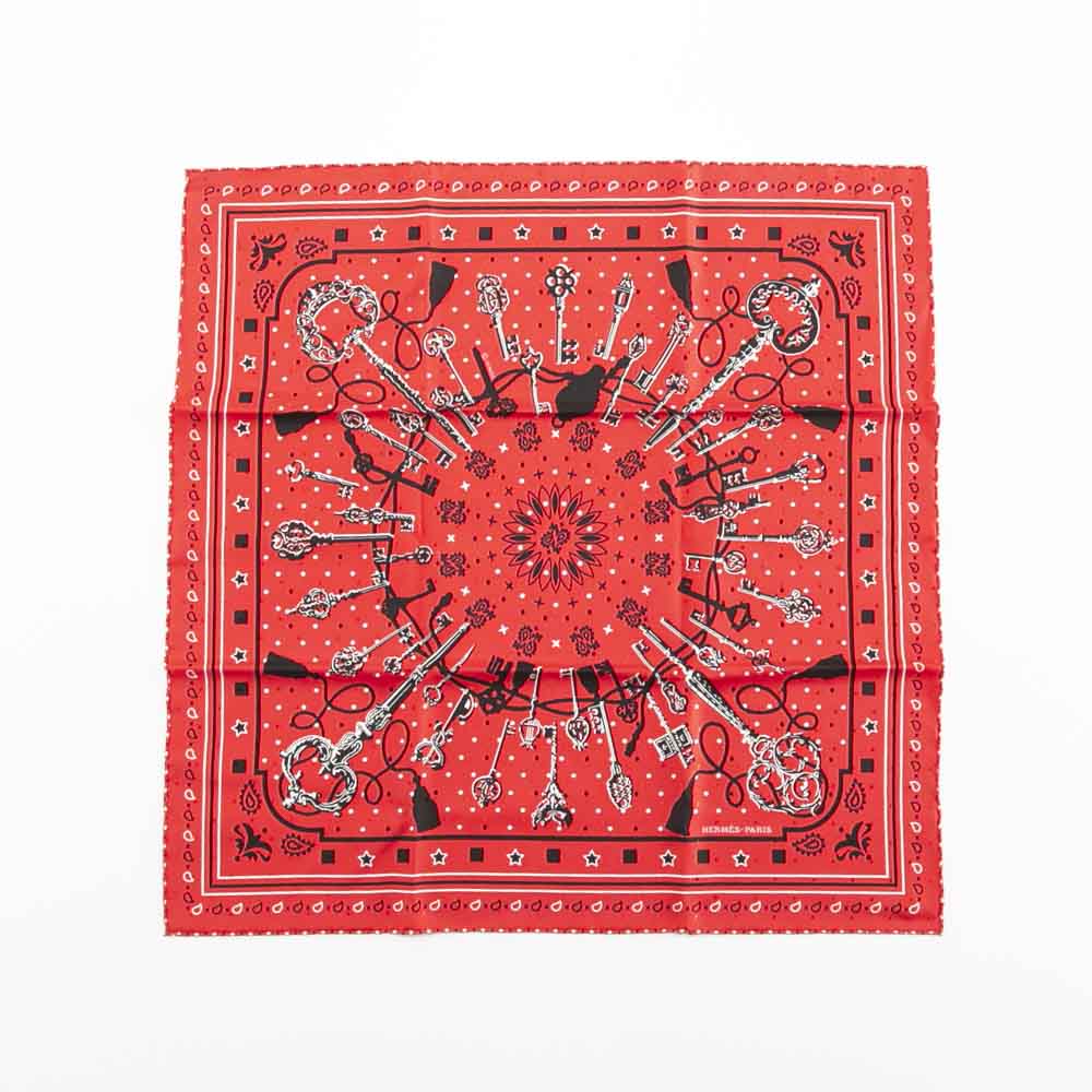 【ヴィンテージ・中古】エルメス HERMES カレ55 シルクスカーフ 鍵柄【FITHOUSE ONLINE SHOP】