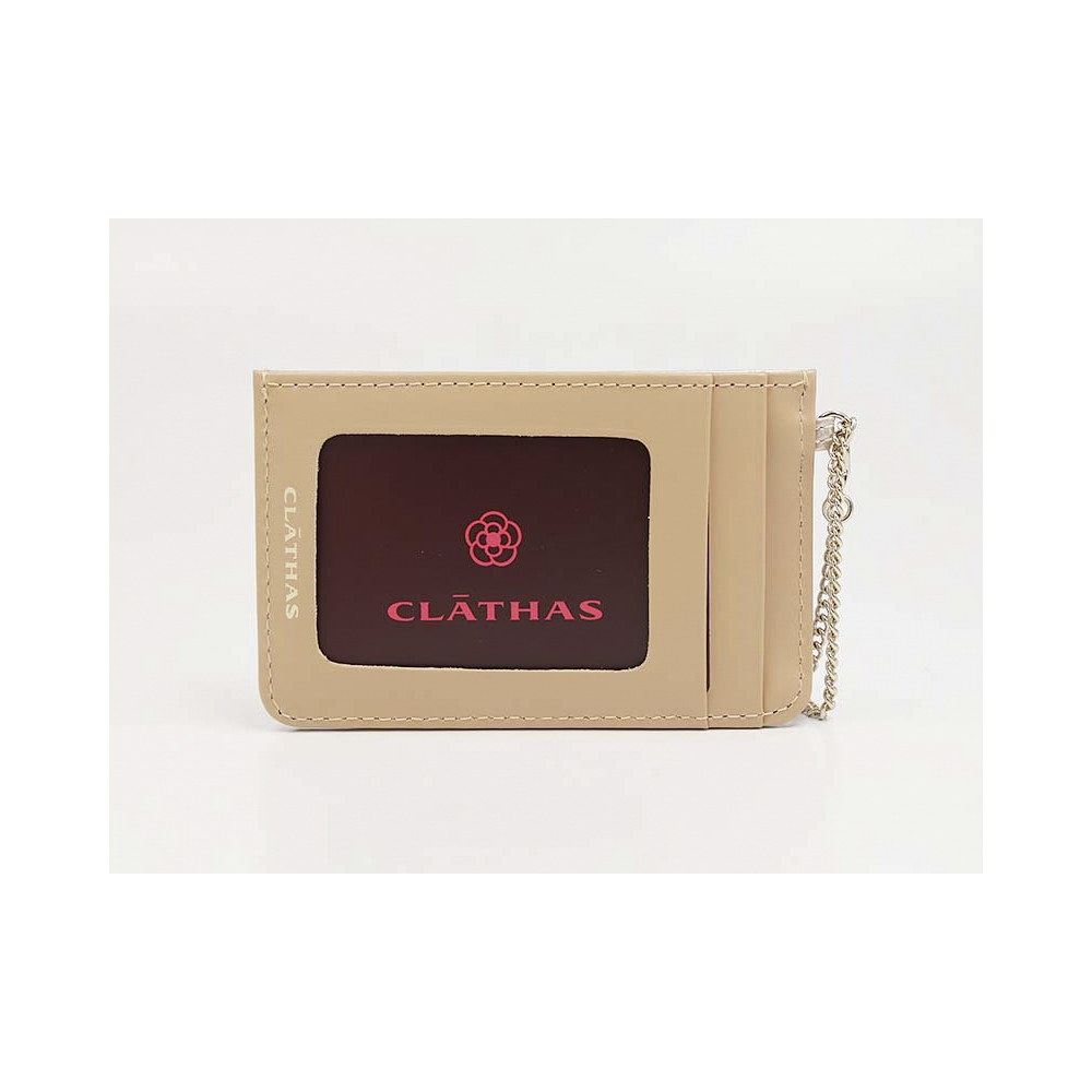 クレイサス【CLATHAS】パスケース　ベティーパールエナメル　182265 43 P　レディース　ベージュ／ホワイト【FITHOUSE ONLINE SHOP】