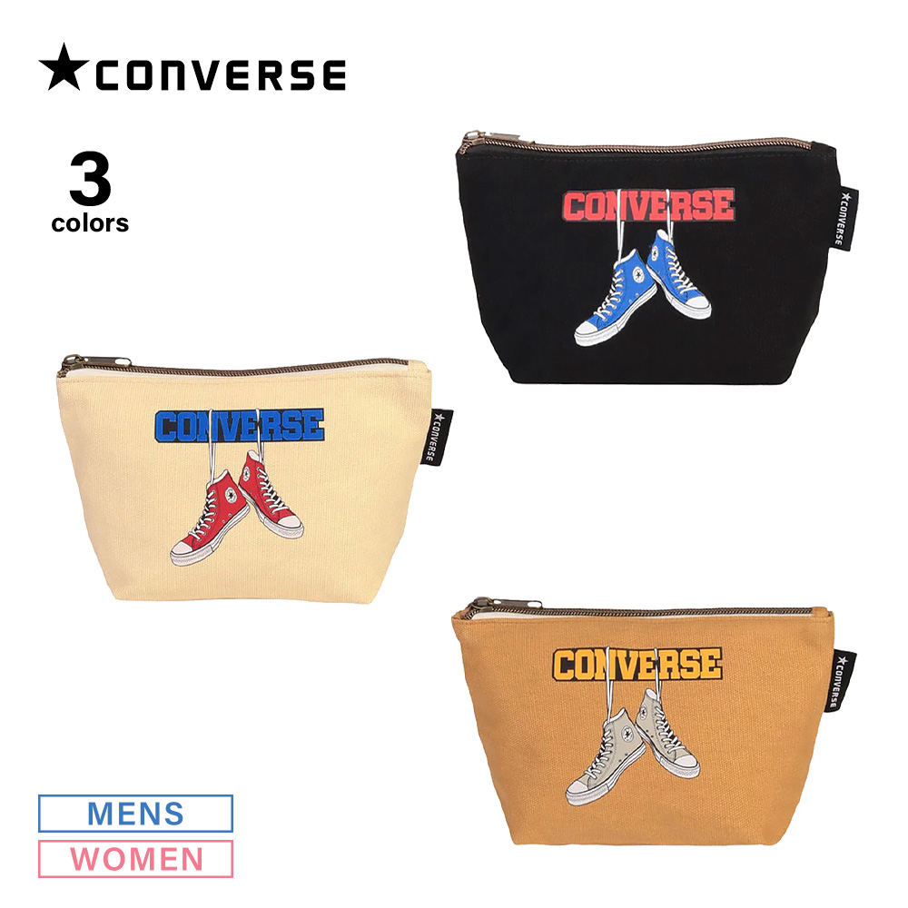 コンバース CONVERSE ポーチ CV CANVAS HANGING SHOES LOGO PRINT POUCH 70075000【FITHOUSE ONLINE SHOP】