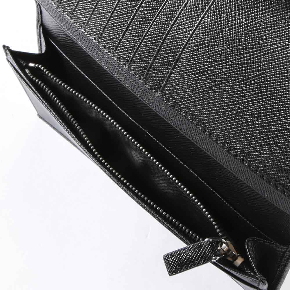 プラダ PRADA 長財布 SAF.TRIANGOLO 小銭入付/NERO 2MV836-QHH