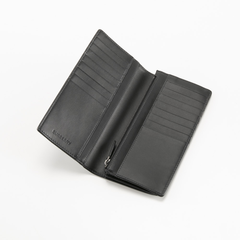 バーバリー BURBERRY 長財布 チャコールチェック&レザー 8070199【FITHOUSE ONLINE SHOP】