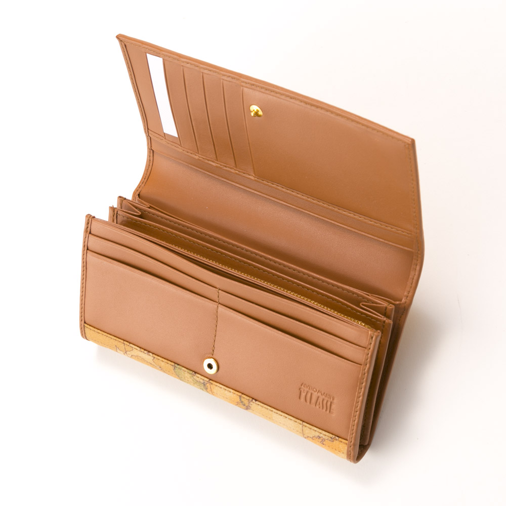 PRIMA CLASSE プリマクラッセ PVC地図柄金具タグ長F付 W026/6000/0010 ベージュ／コンビ【FITHOUSE ONLINE SHOP】