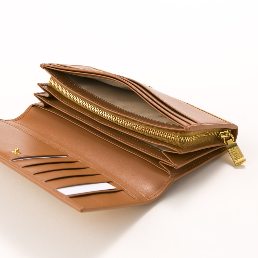 PRIMA CLASSE プリマクラッセ PVC地図柄金具タグ長F付 W026/6000/0010 ベージュ／コンビ【FITHOUSE ONLINE SHOP】