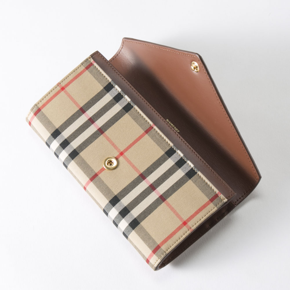 バーバリー BURBERRY 長財布 ヴィンテージチェック&レザー長F 8026112