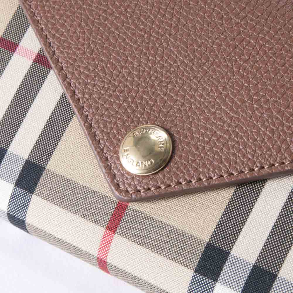 バーバリー BURBERRY 長財布 ヴィンテージチェック&レザー長F 8026112