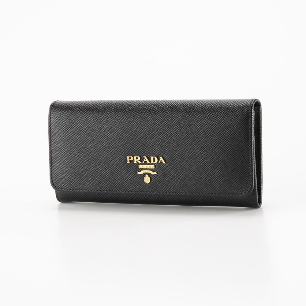 PRADA プラダ 長財布 サフィアーノメタル 黒