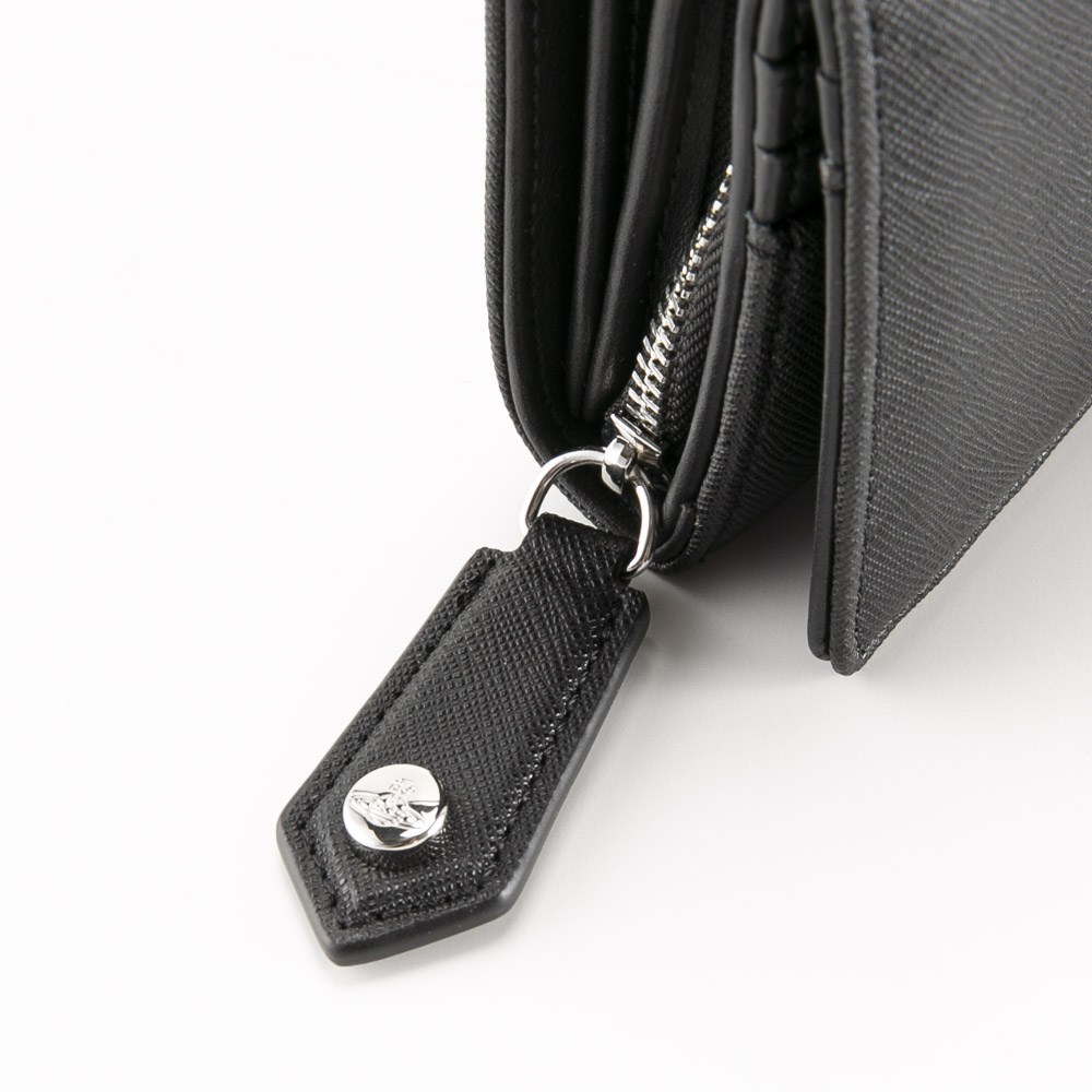 ヴィヴィアンウエストウッド Vivienne Westwood DIAMANTE SERIES 長財布 ラウンドF小銭入付/BLACK+RED DIAM ORB 51060025-L0040【FITHOUSE ONLINE SHOP】
