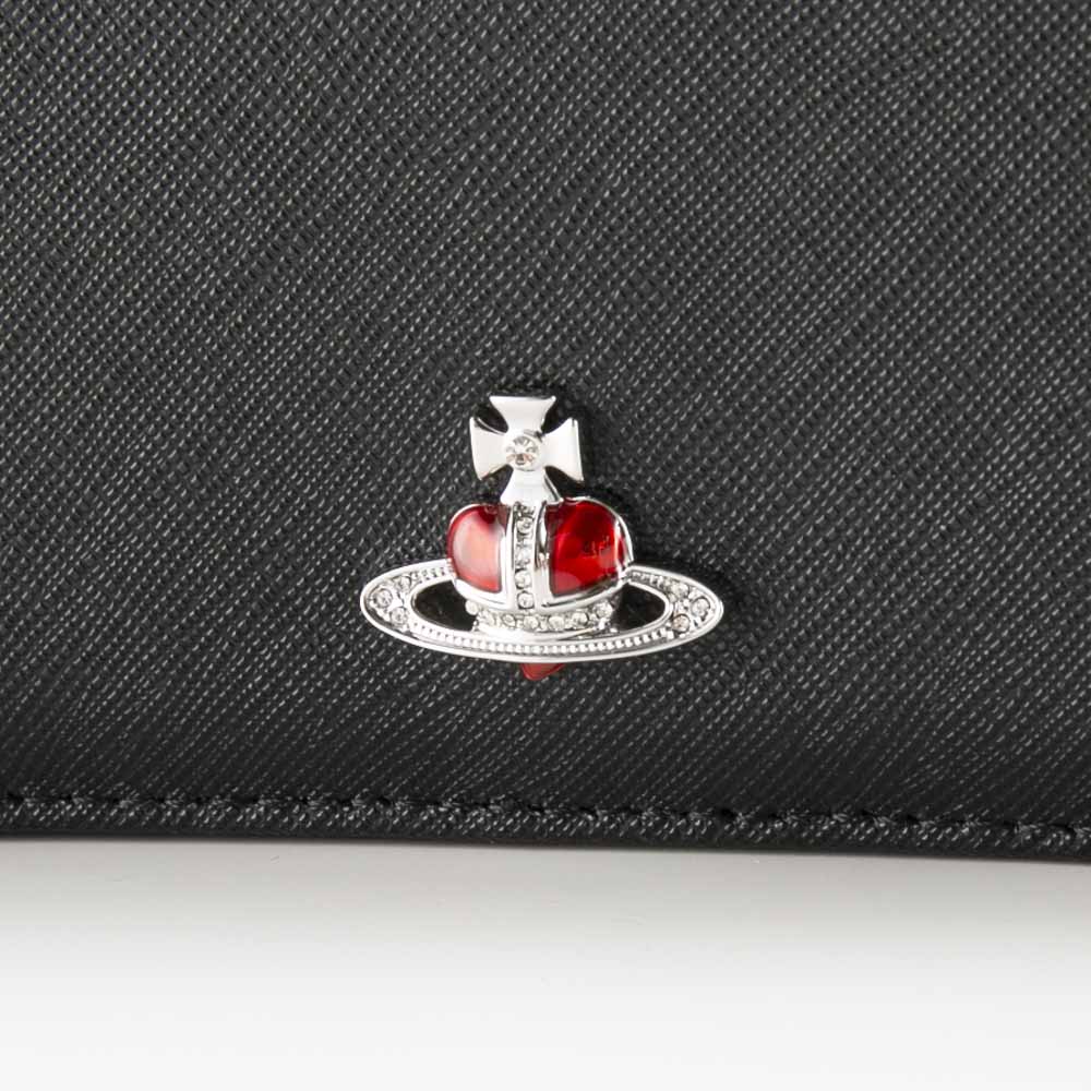 ヴィヴィアンウエストウッド Vivienne Westwood DIAMANTE SERIES 長財布 ラウンドF小銭入付/BLACK+RED DIAM ORB 51060025-L0040【FITHOUSE ONLINE SHOP】