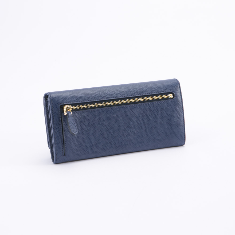 プラダ 長財布 SAFFIANO METAL ORO PRADA 1MH132 QWA BLUETTE【FITHOUSE ONLINE