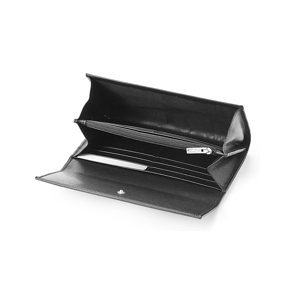 フェラガモ【salvatoreferragamo】財布  7121　ガンチ金具ボタン長財布 7121 PEB CAL ブラック レザー【FITHOUSE ONLINE SHOP】