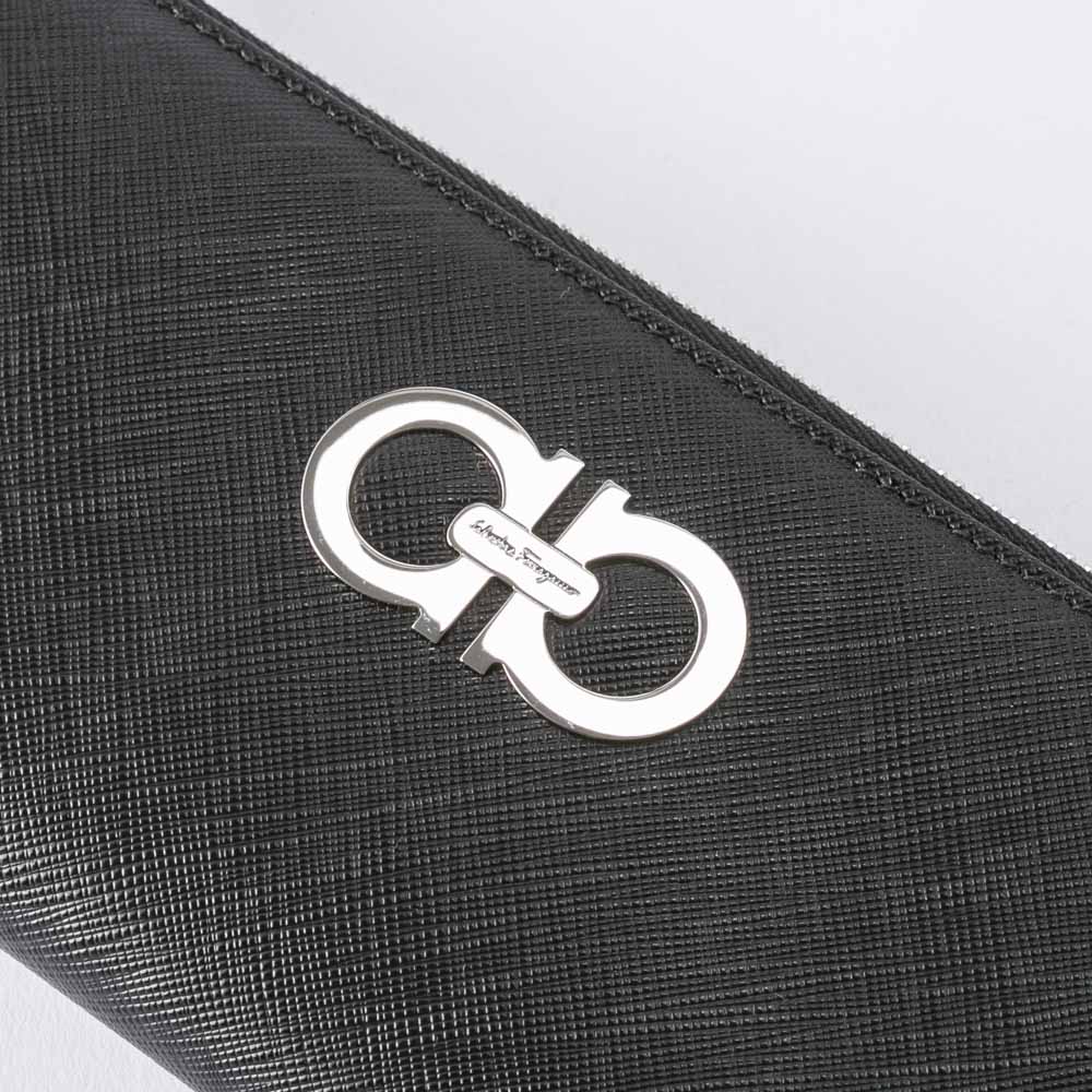 salvatoreferragamo フェラガモ ガンチーニL字ファスナー長 B950-568989/NERO ブラック【FITHOUSE ONLINE SHOP】