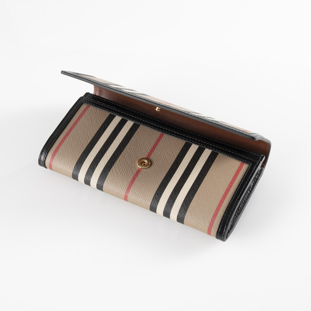 バーバリー BURBERRY 長財布 アイコンストライフＥキャンパス&レザー長F 8030447【FITHOUSE ONLINE SHOP】