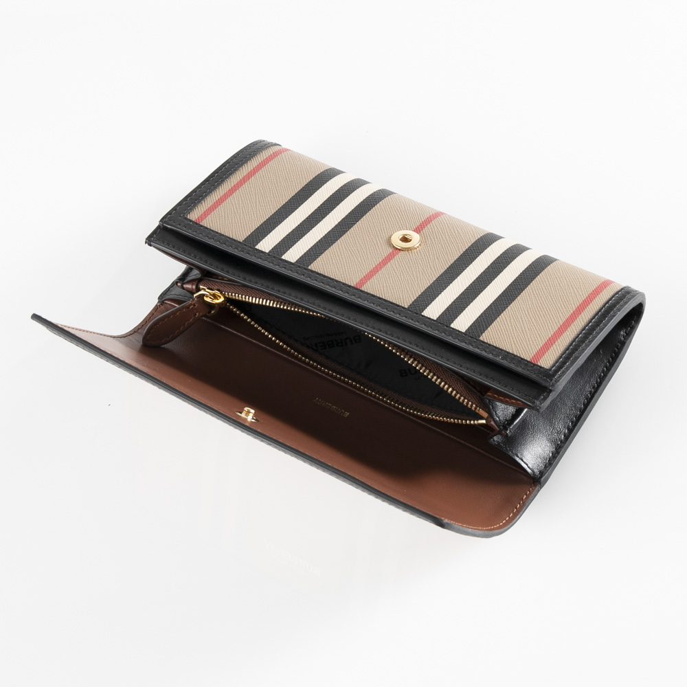 バーバリー BURBERRY 長財布 アイコンストライフＥキャンパス&レザー長F 8030447【FITHOUSE ONLINE SHOP】