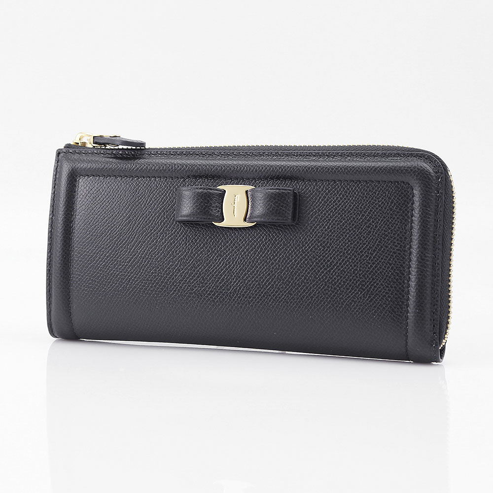 salvatoreferragamo フェラガモ VARAリボンFRENCH L字F長 C907-0673728/NERO ブラック【FITHOUSE ONLINE SHOP】