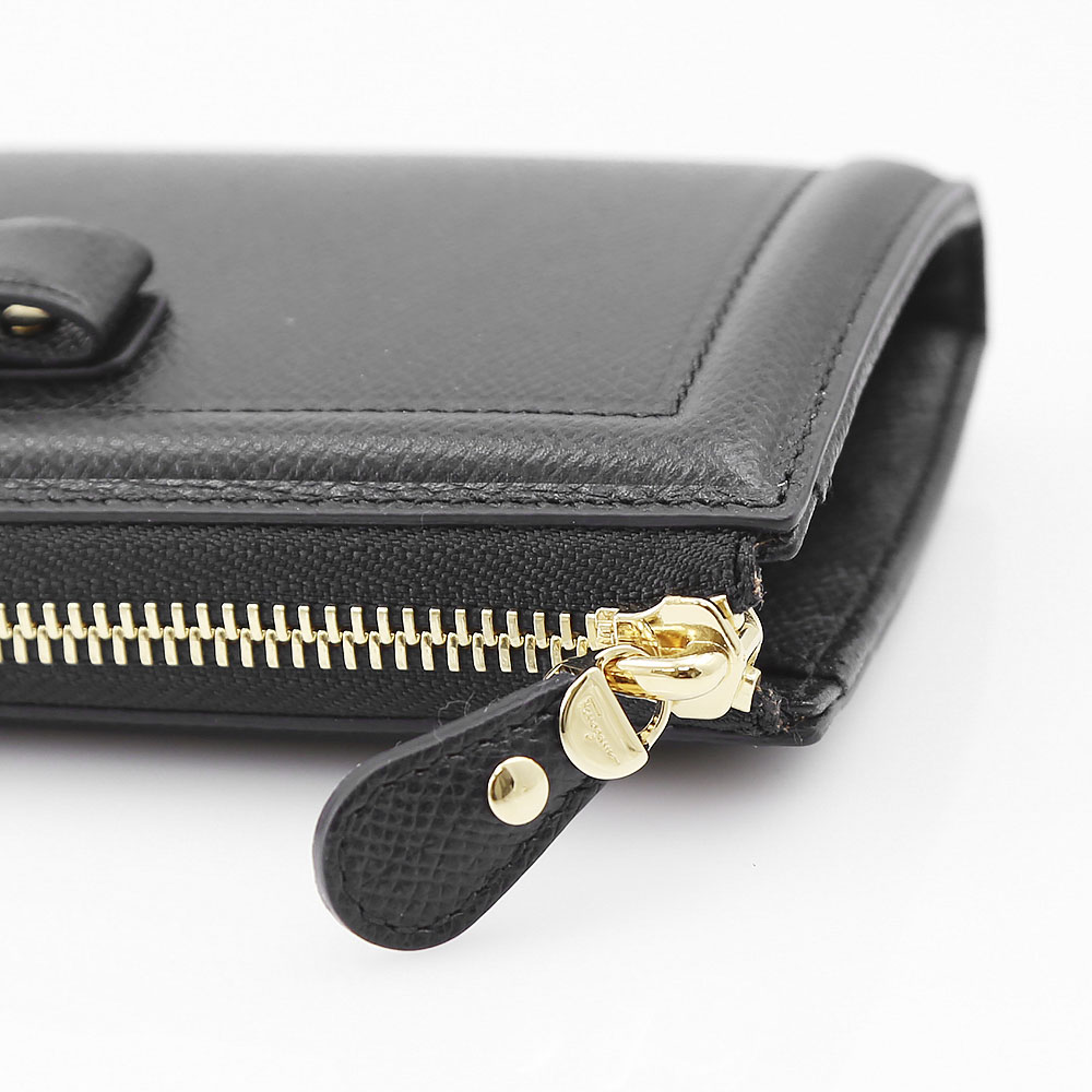 salvatoreferragamo フェラガモ VARAリボンFRENCH L字F長 C907-0673728/NERO ブラック【FITHOUSE ONLINE SHOP】