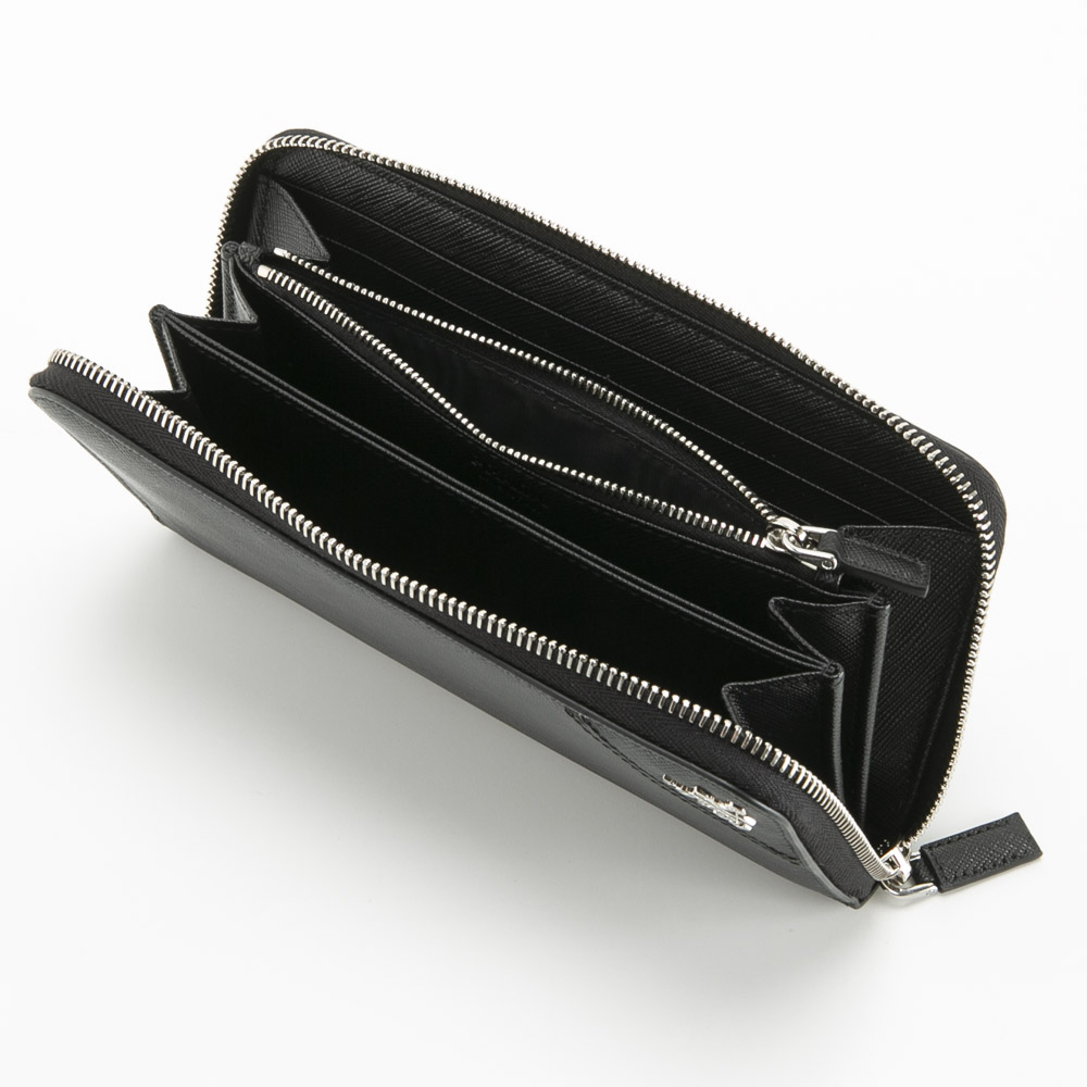 プラダ PRADA ラウンド長財布 SAF.METALメンズラウンド長/NERO 2ML317-QME【FITHOUSE ONLINE SHOP】
